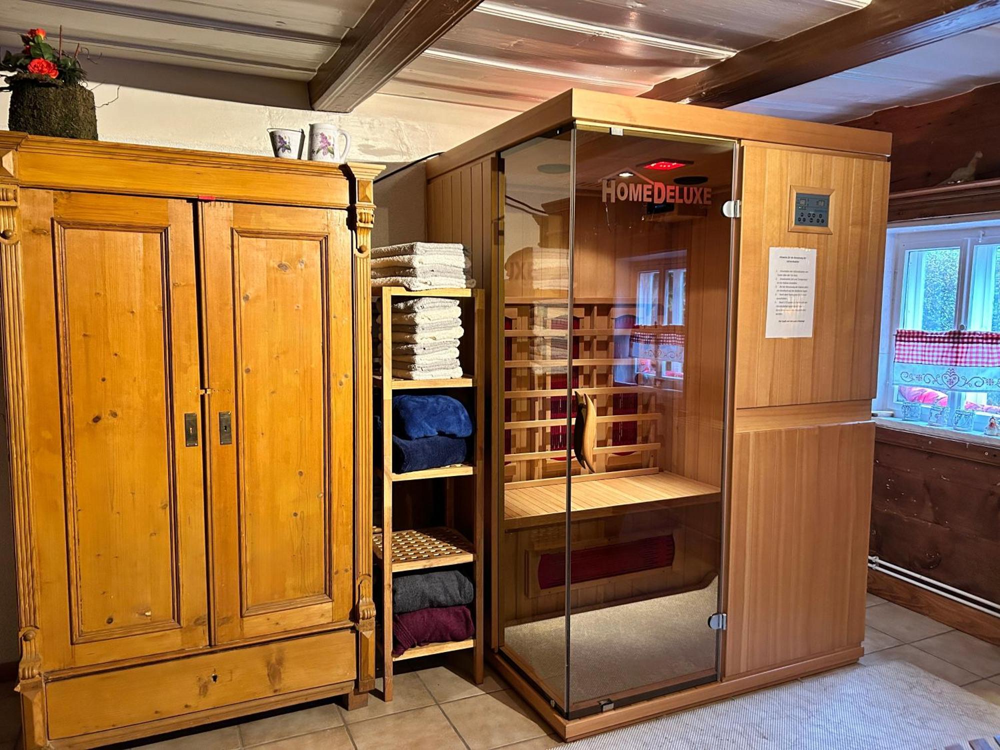 Rustikales Studio-Apartment Blockstube Im Haus Selma โกรสเชอเนา ภายนอก รูปภาพ